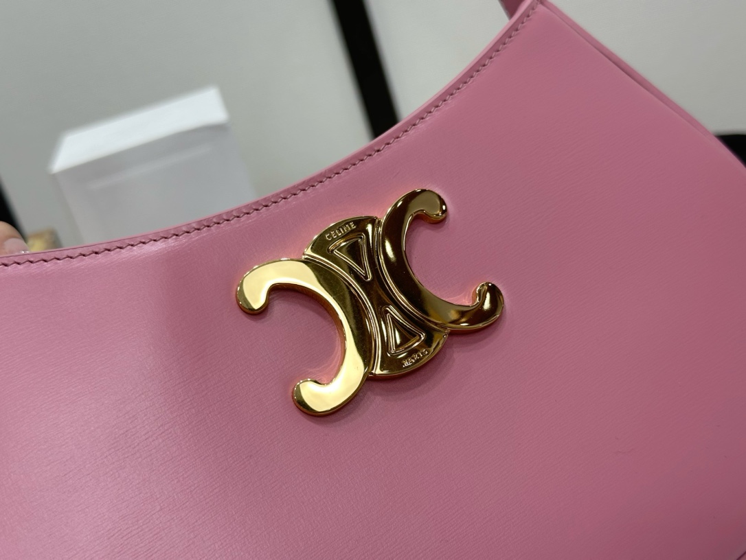 CELINE | TILLY Medium Pink Cowhide Leather Handbag, Cowhide Leather, Sheepskin Lining