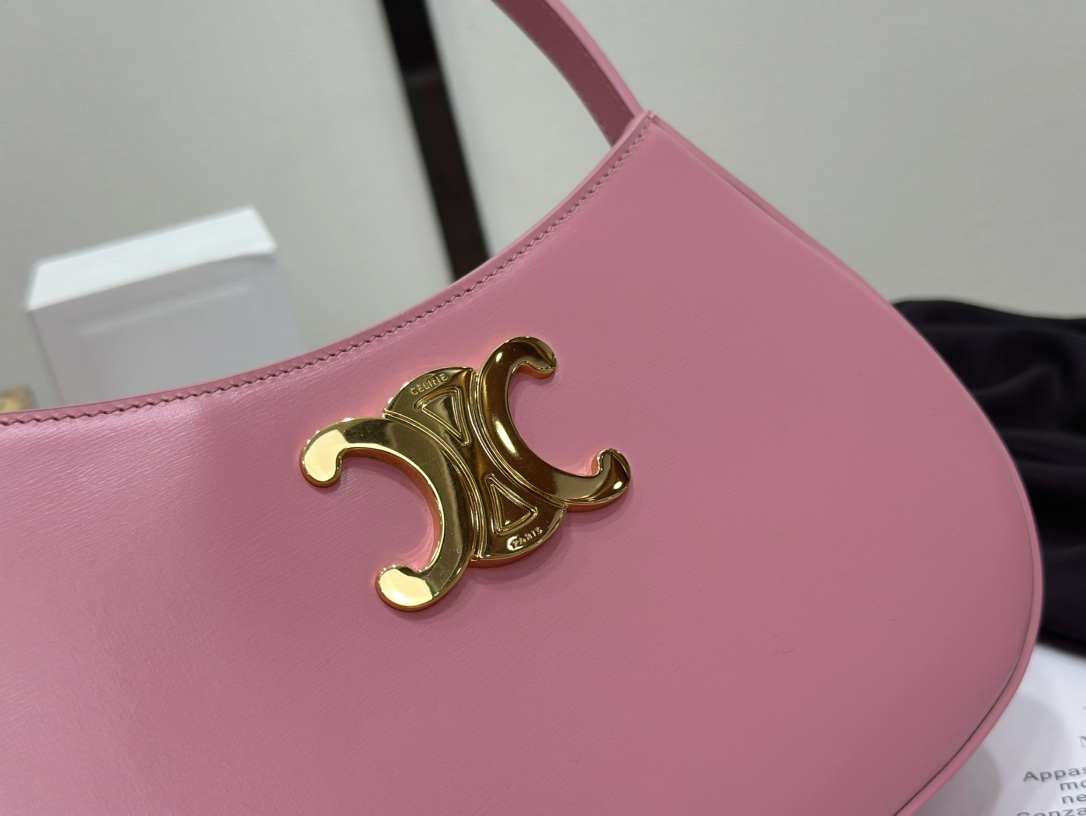 CELINE | TILLY Medium Pink Cowhide Leather Handbag, Cowhide Leather, Sheepskin Lining