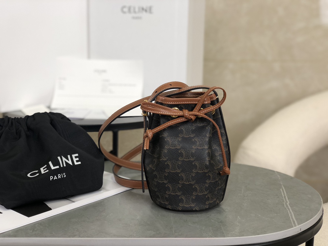 CELINE | Triomphe Mini Bucket Bag