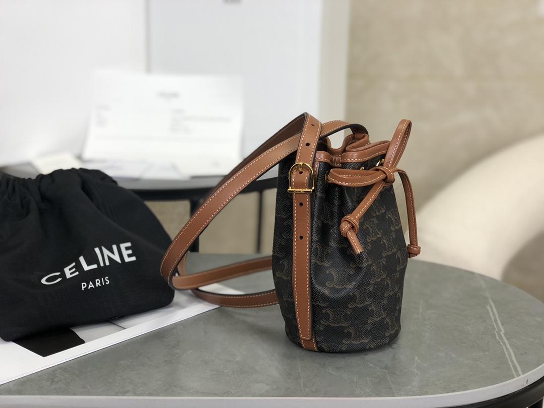 CELINE | Triomphe Mini Bucket Bag