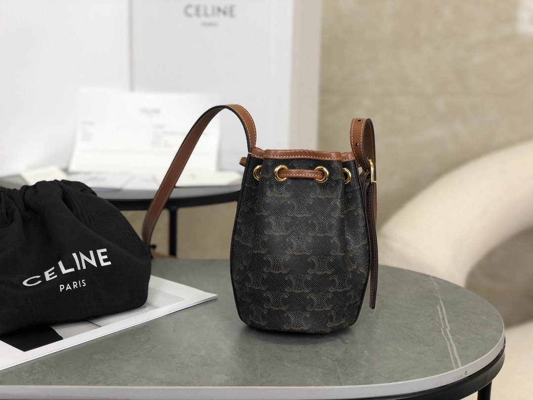 CELINE | Triomphe Mini Bucket Bag