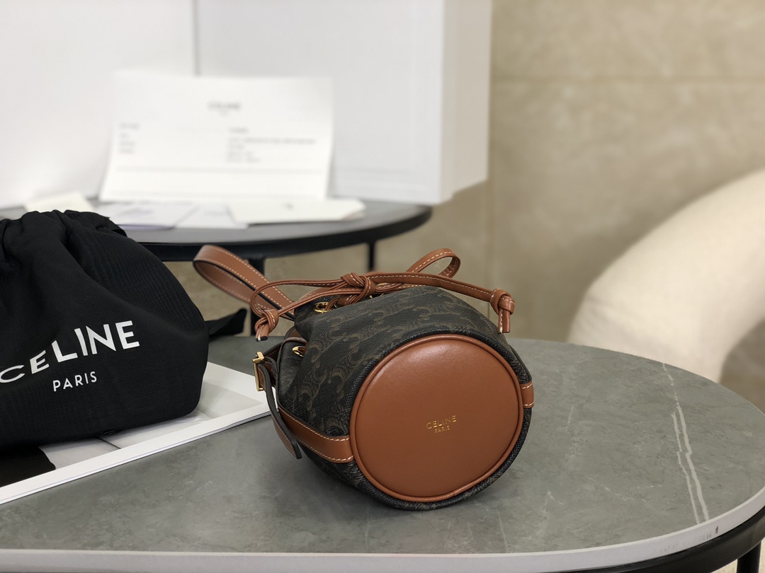 CELINE | Triomphe Mini Bucket Bag