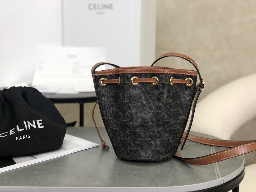 CELINE | Triomphe Mini Bucket Bag