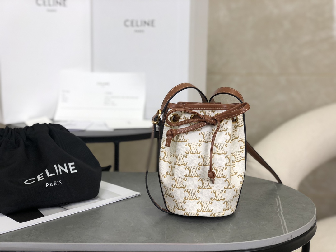 CELINE | Triomphe Mini Bucket Bag