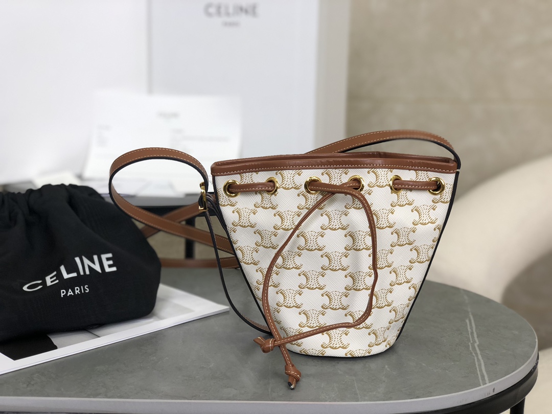 CELINE | Triomphe Mini Bucket Bag