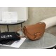 CELINE | Embossed Half Moon Saddle, Pure Leather without Metal Decorations