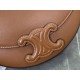 CELINE | Embossed Half Moon Saddle, Pure Leather without Metal Decorations