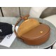 CELINE | Embossed Half Moon Saddle, Pure Leather without Metal Decorations