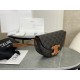 CELINE | Embossed Half Moon Saddle, Pure Leather without Metal Decorations