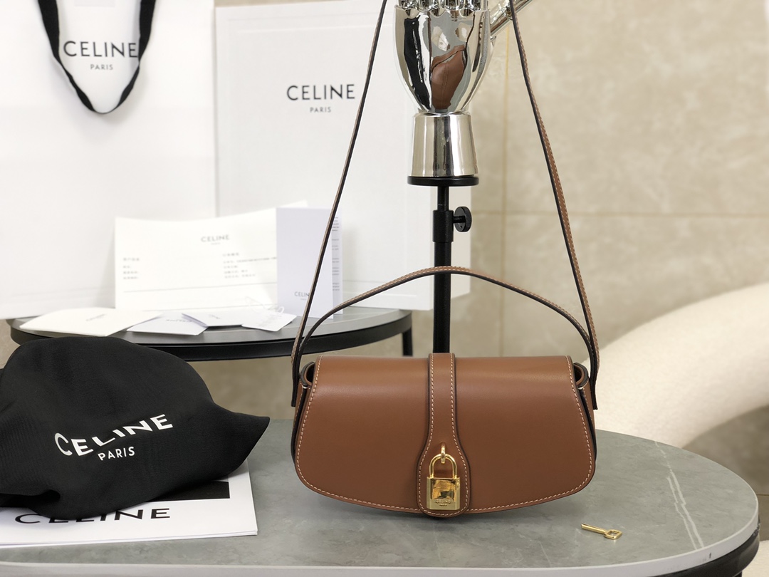 CELINE | TABOU CLUTCH Bag, Lock Full Leather Bag