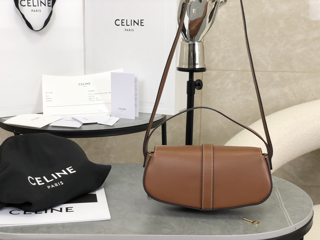 CELINE | TABOU CLUTCH Bag, Lock Full Leather Bag