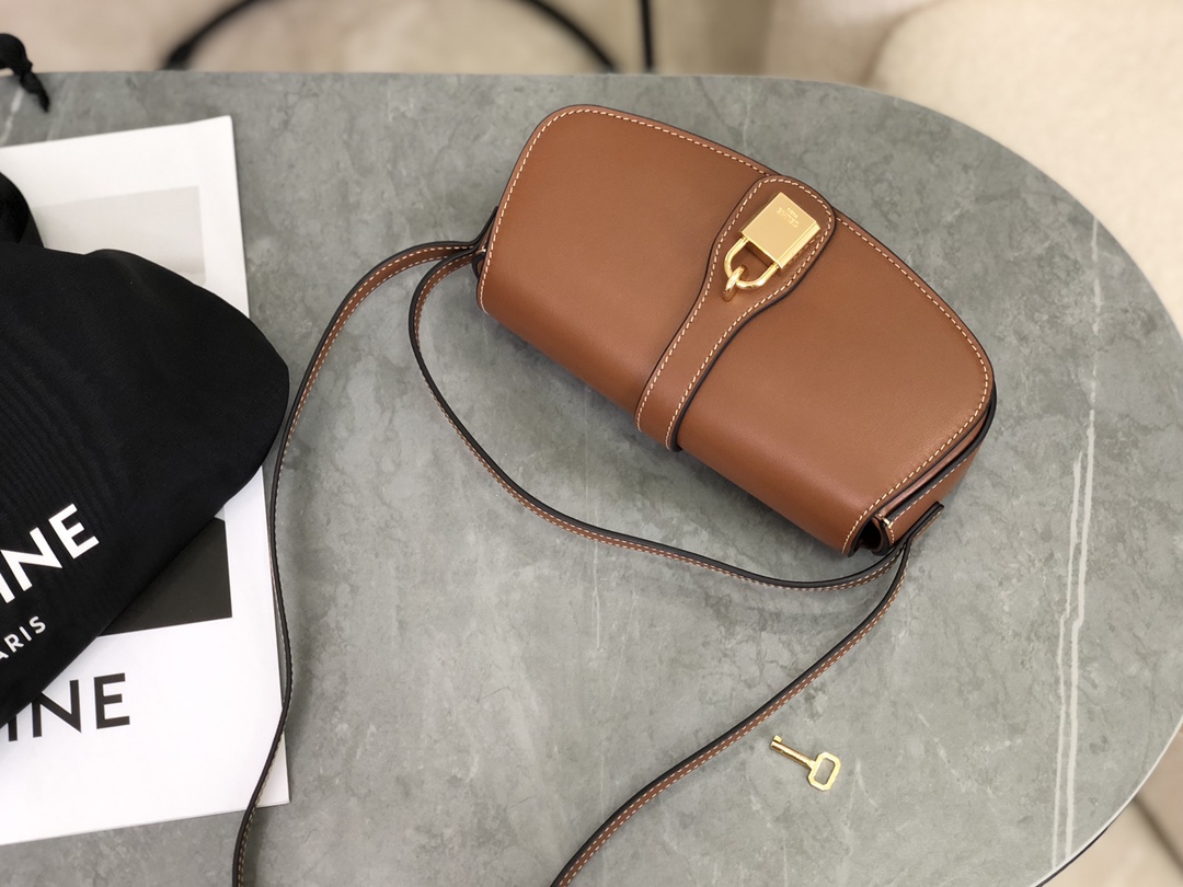 CELINE | TABOU CLUTCH Bag, Lock Full Leather Bag