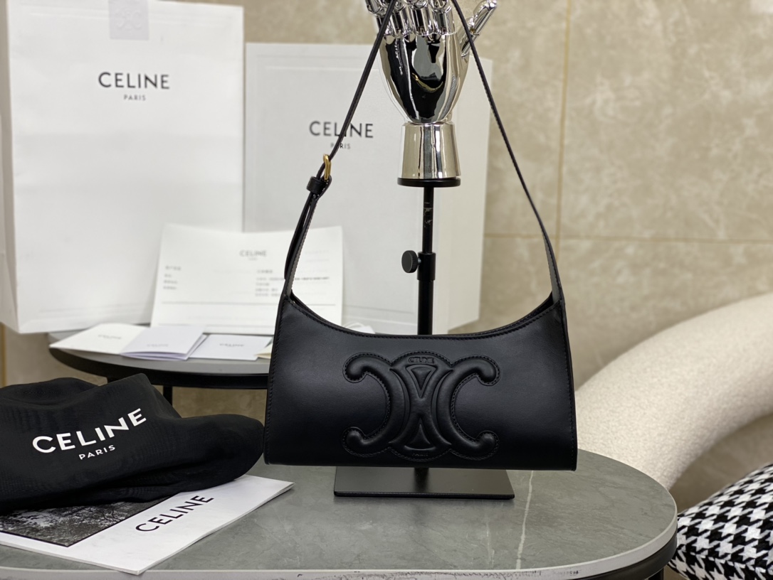 CELINE | CUIR New Full Leather Underarm Bag, Imported Original Cowhide Material