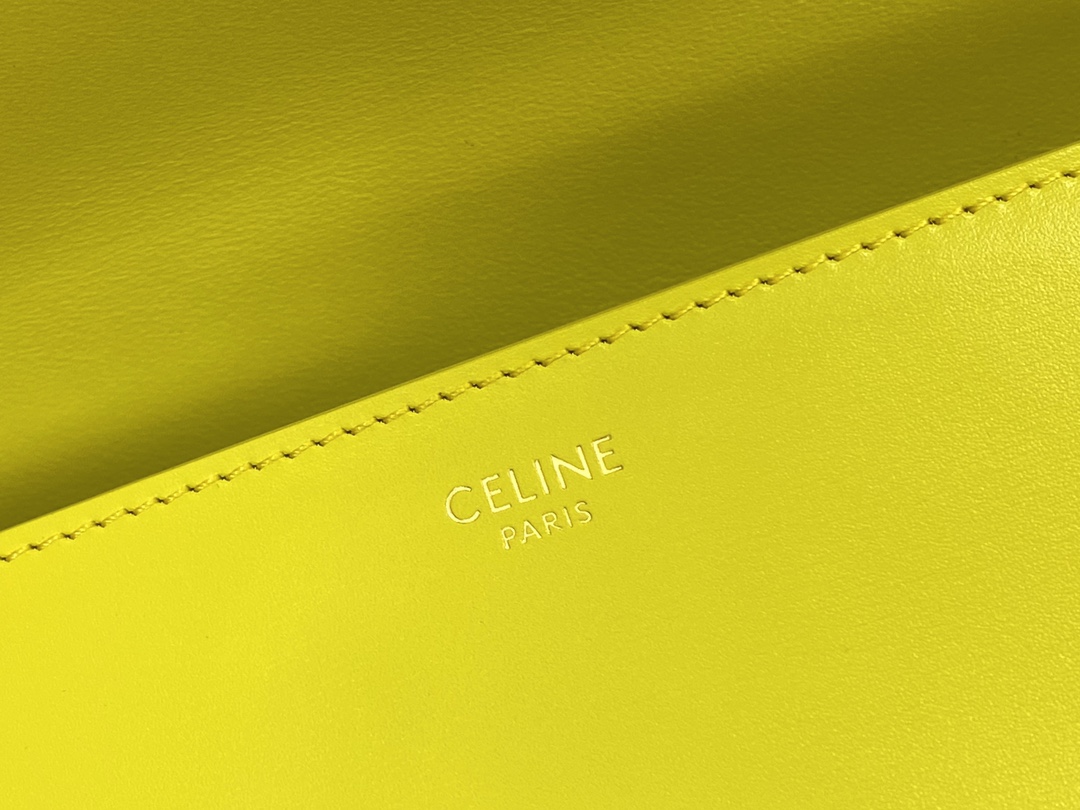 CELINE | Triomphe Shoulder Bag Embossed Underarm Bag, Sheepskin Lining