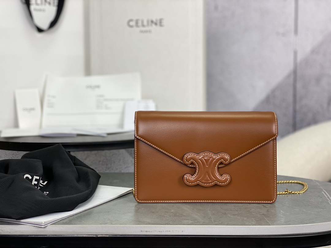 CELINE | Wool Embossed Envelope Bag