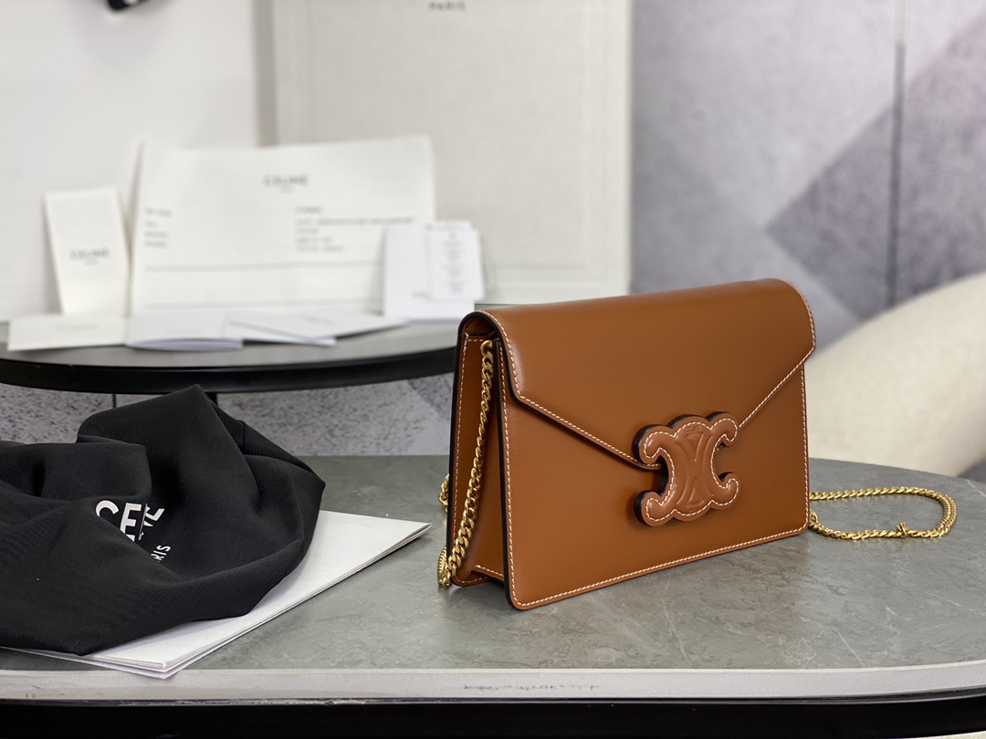 CELINE | Wool Embossed Envelope Bag