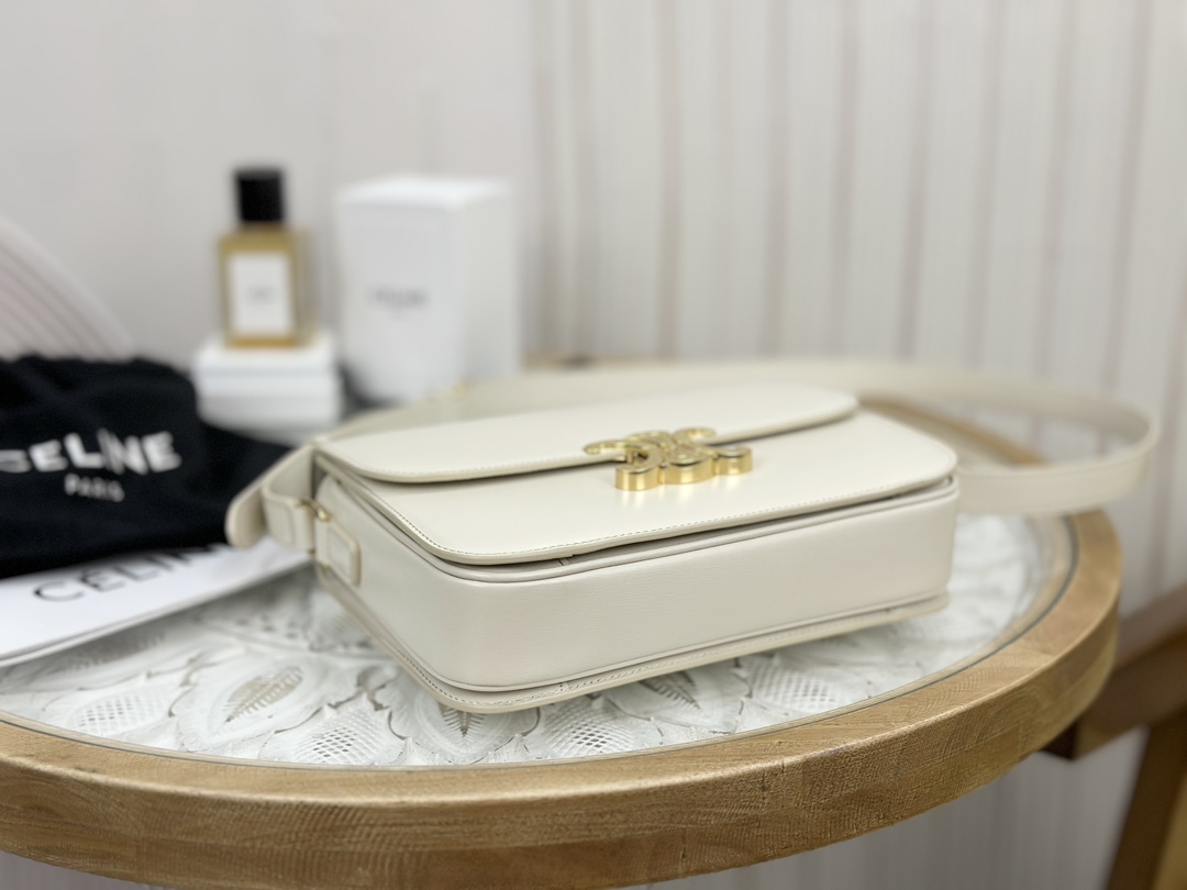 CELINE | Triomphe Ivory White Medium Box