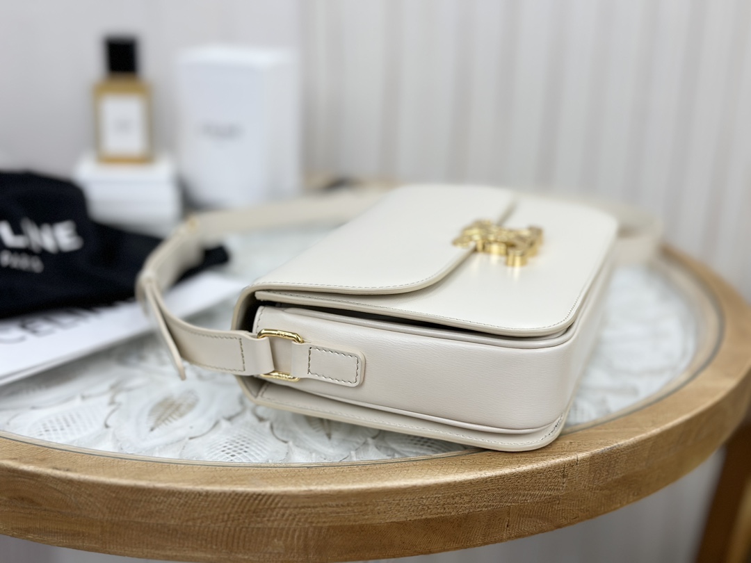 CELINE | Triomphe Ivory White Medium Box