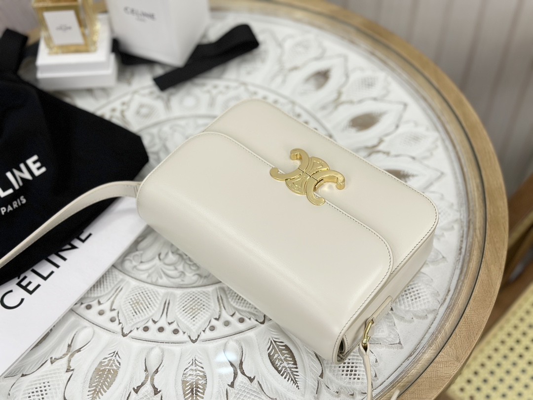 CELINE | Triomphe Ivory White Medium Box