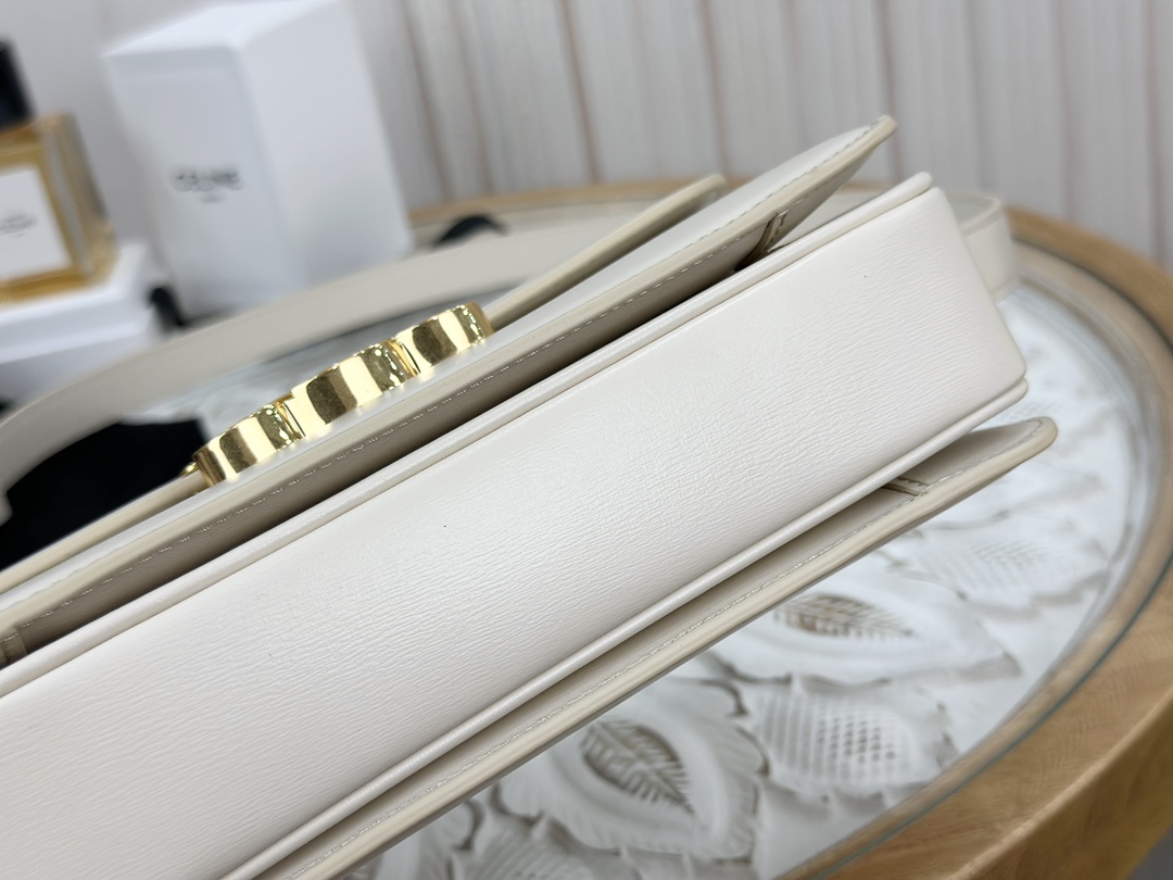 CELINE | Triomphe Ivory White Medium Box