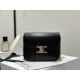 CELINE | COLLEGE TRIOMPHE Black Gold, TRIOMPHE Magnetic Buckle, Cowhide Leather, Sheepskin Lining