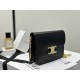 CELINE | COLLEGE TRIOMPHE Black Gold, TRIOMPHE Magnetic Buckle, Cowhide Leather, Sheepskin Lining