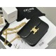 CELINE | COLLEGE TRIOMPHE Black Gold, TRIOMPHE Magnetic Buckle, Cowhide Leather, Sheepskin Lining