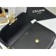 CELINE | COLLEGE TRIOMPHE Black Gold, TRIOMPHE Magnetic Buckle, Cowhide Leather, Sheepskin Lining