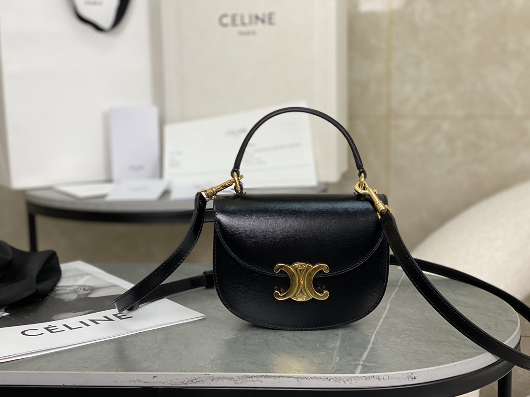 CELINE | Leather Mini Saddle Bag  