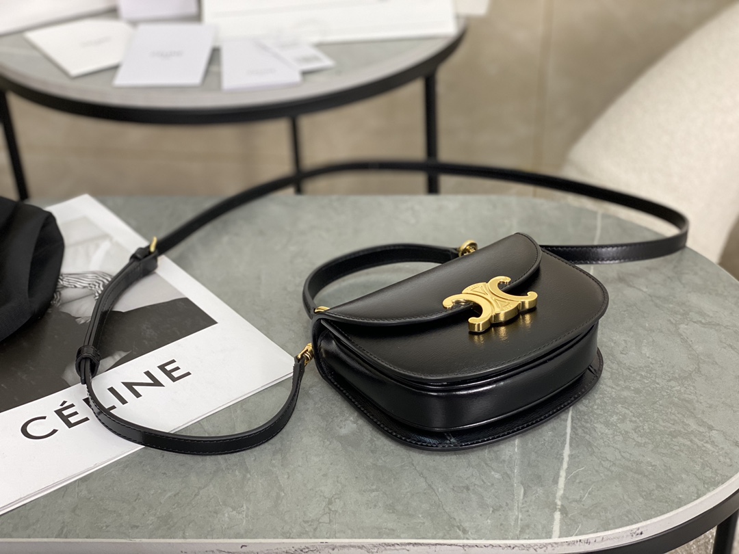 CELINE | Leather Mini Saddle Bag  