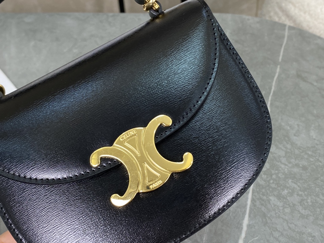 CELINE | Leather Mini Saddle Bag  