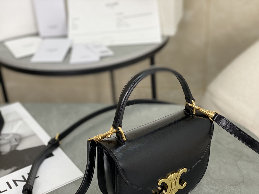 CELINE | Leather Mini Saddle Bag  