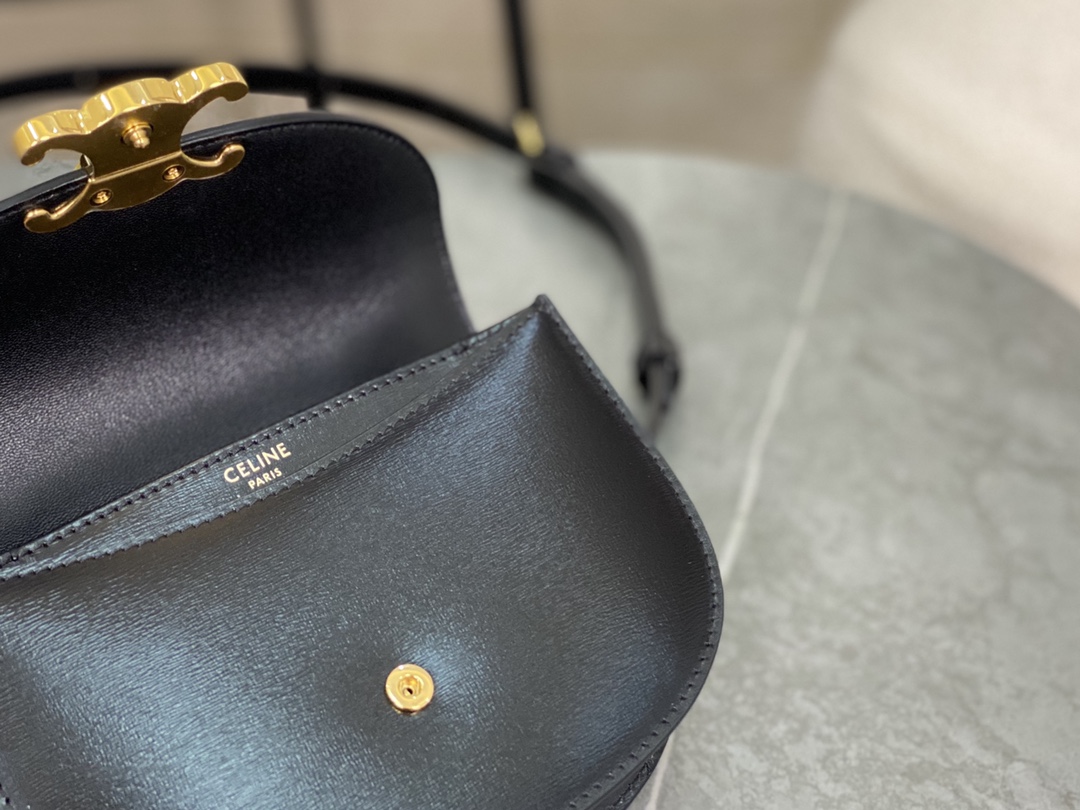 CELINE | Leather Mini Saddle Bag  