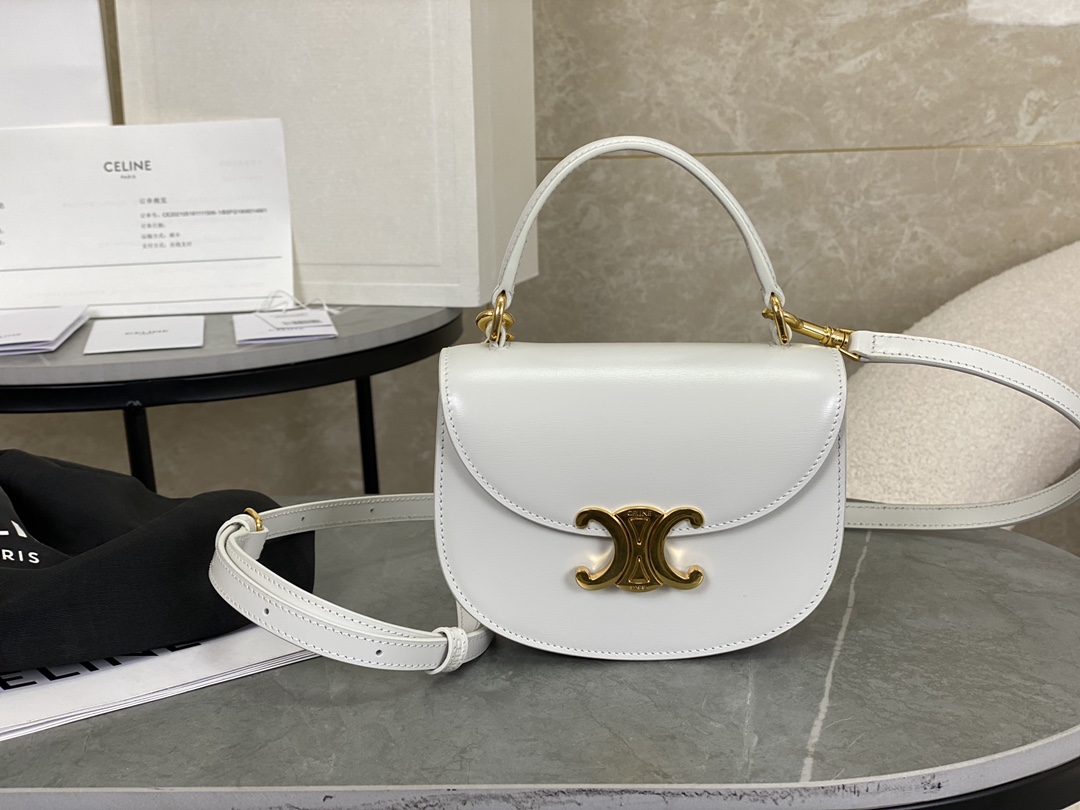 CELINE | Leather Mini Saddle Bag  