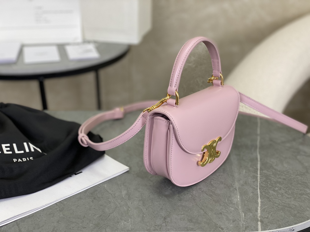 CELINE | Leather Mini Saddle Bag