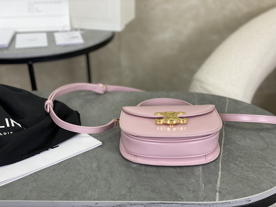 CELINE | Leather Mini Saddle Bag