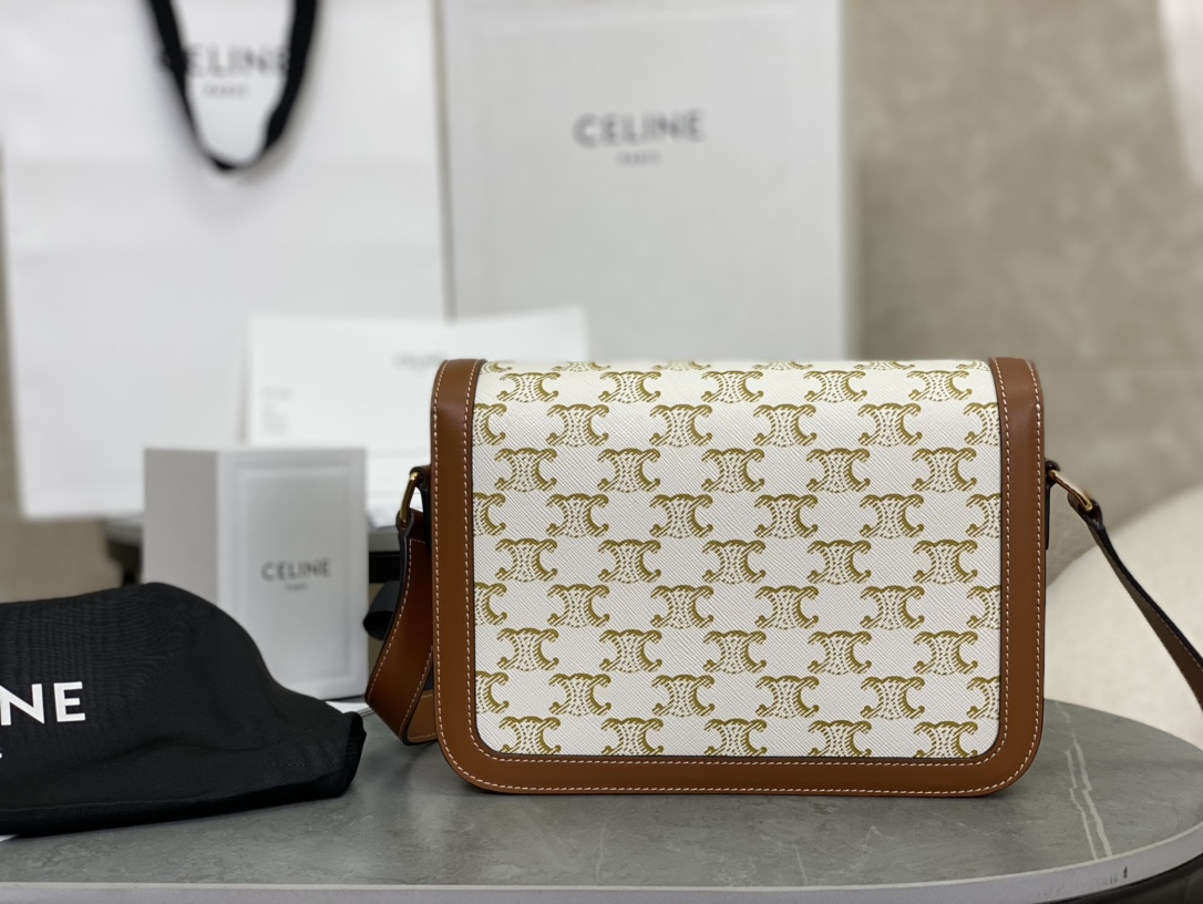 CELINE | Medium TRIOMPHE Box, Old Flower Medium Tofu Bag  