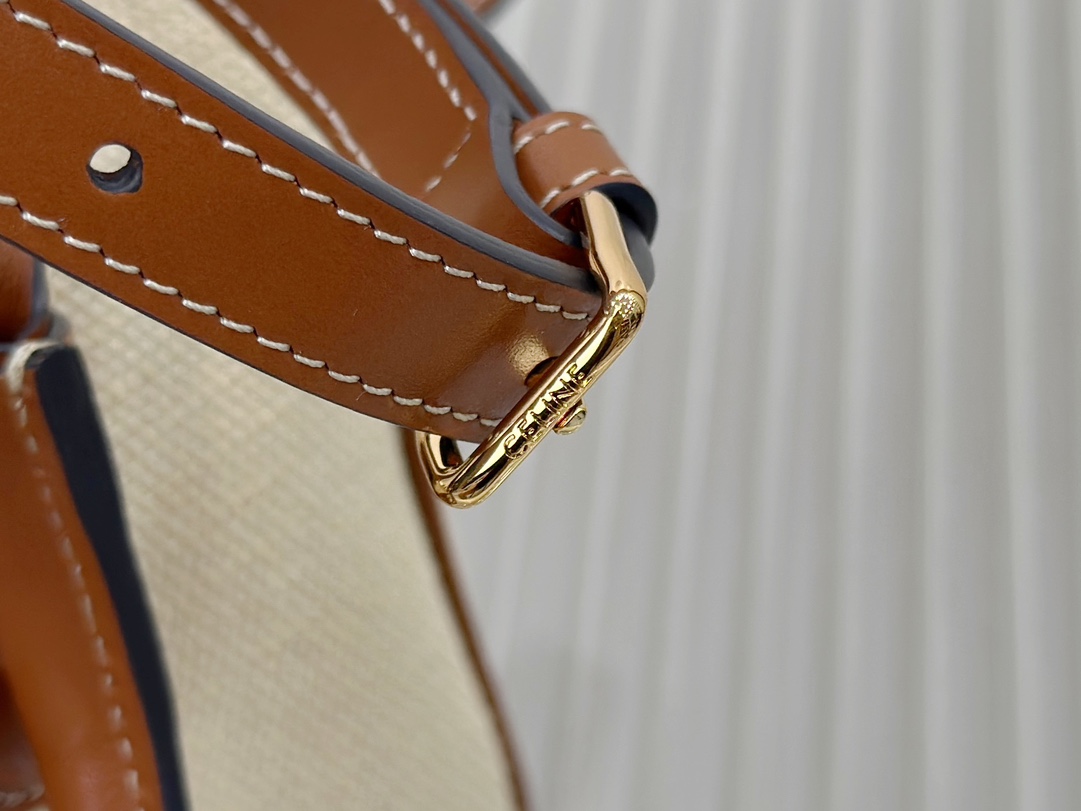 CELINE | Small Boston Bag with Canvas and Leather  