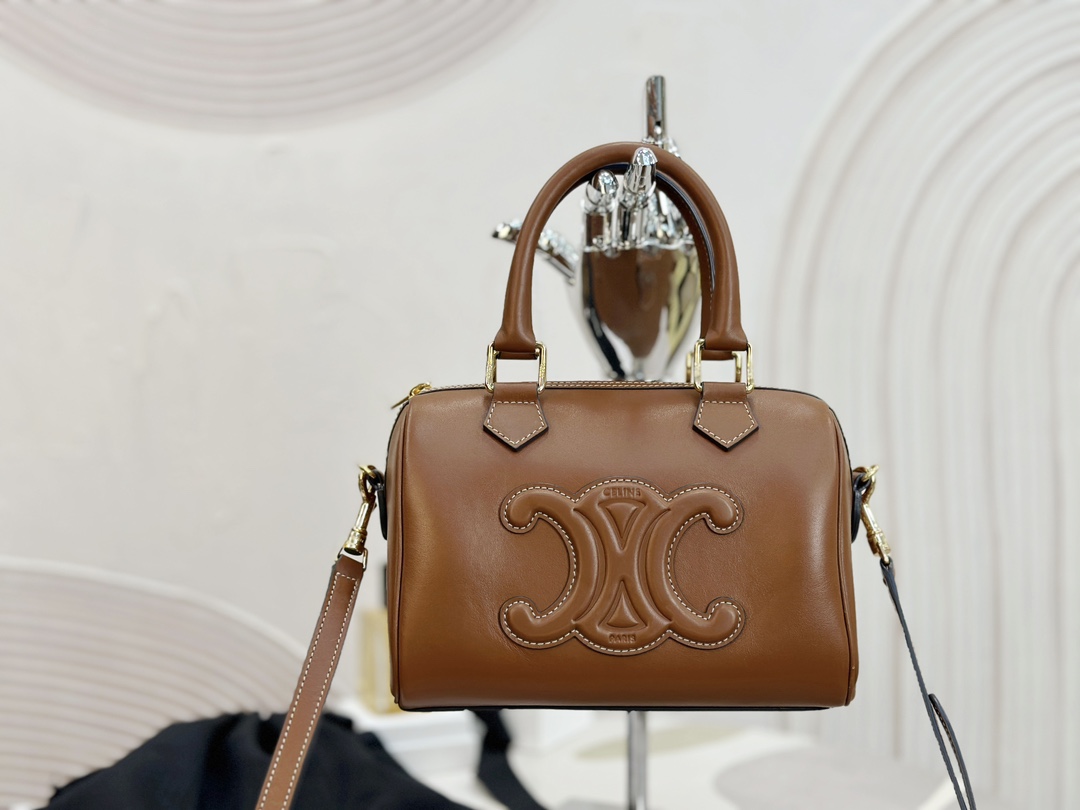 CELINE | Small Smooth Leather Boston Bag