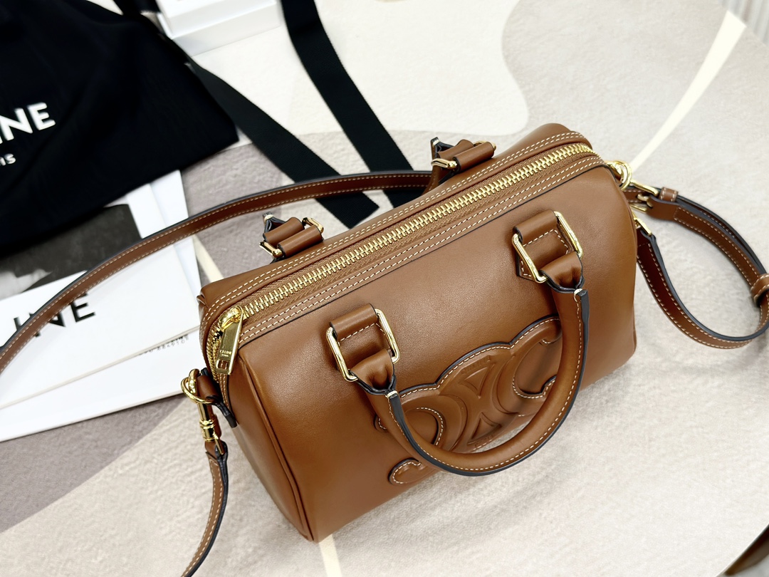 CELINE | Small Smooth Leather Boston Bag