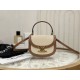 Celine Mini Saddle Bag, Canvas and Leather Patchwork  