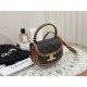 Celine Mini Saddle Bag, Canvas and Leather Patchwork  