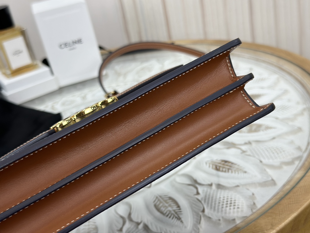 CELINE ENVELOPE Triomphe Leather Clutch  