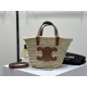 TEEN TRIOMPHE CELINE CLASSIC Palm Leaf Leather Tote Small  