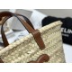 TEEN TRIOMPHE CELINE CLASSIC Palm Leaf Leather Tote Small  