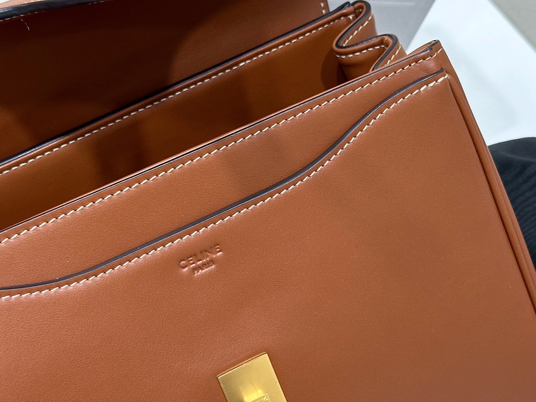 CELINE | 16 Mini Satin Finish Leather Handbag, Calfskin Leather Lining  