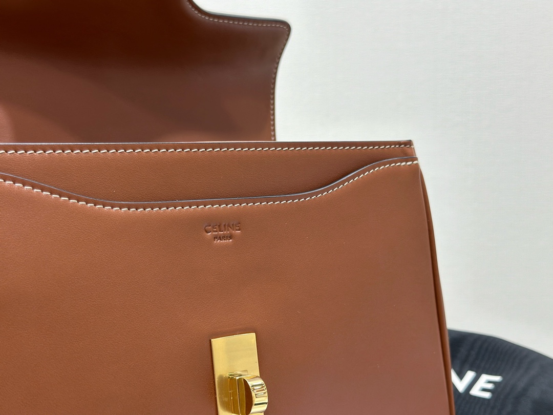 CELINE | 16 Mini Satin Finish Leather Handbag, Calfskin Leather Lining  