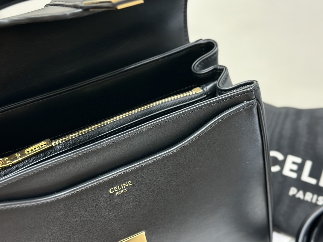 CELINE | 16 Mini Satin Finish Leather Handbag, Calfskin Leather Lining  