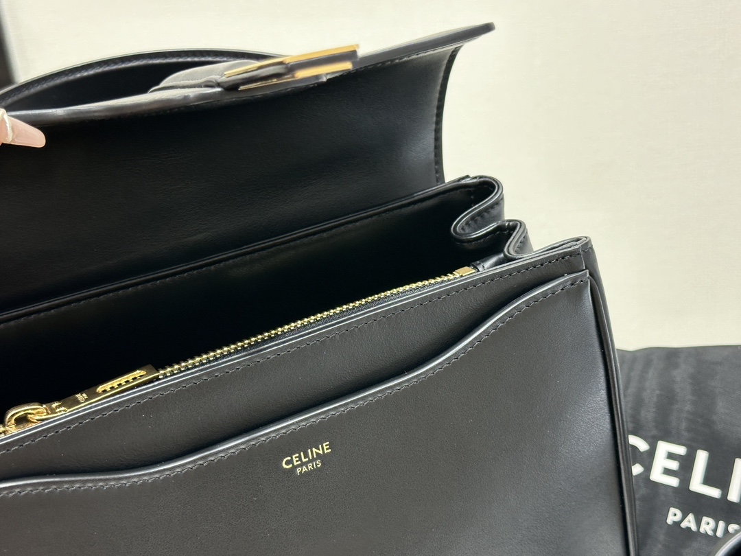 CELINE | 16 Mini Satin Finish Leather Handbag, Calfskin Leather Lining  