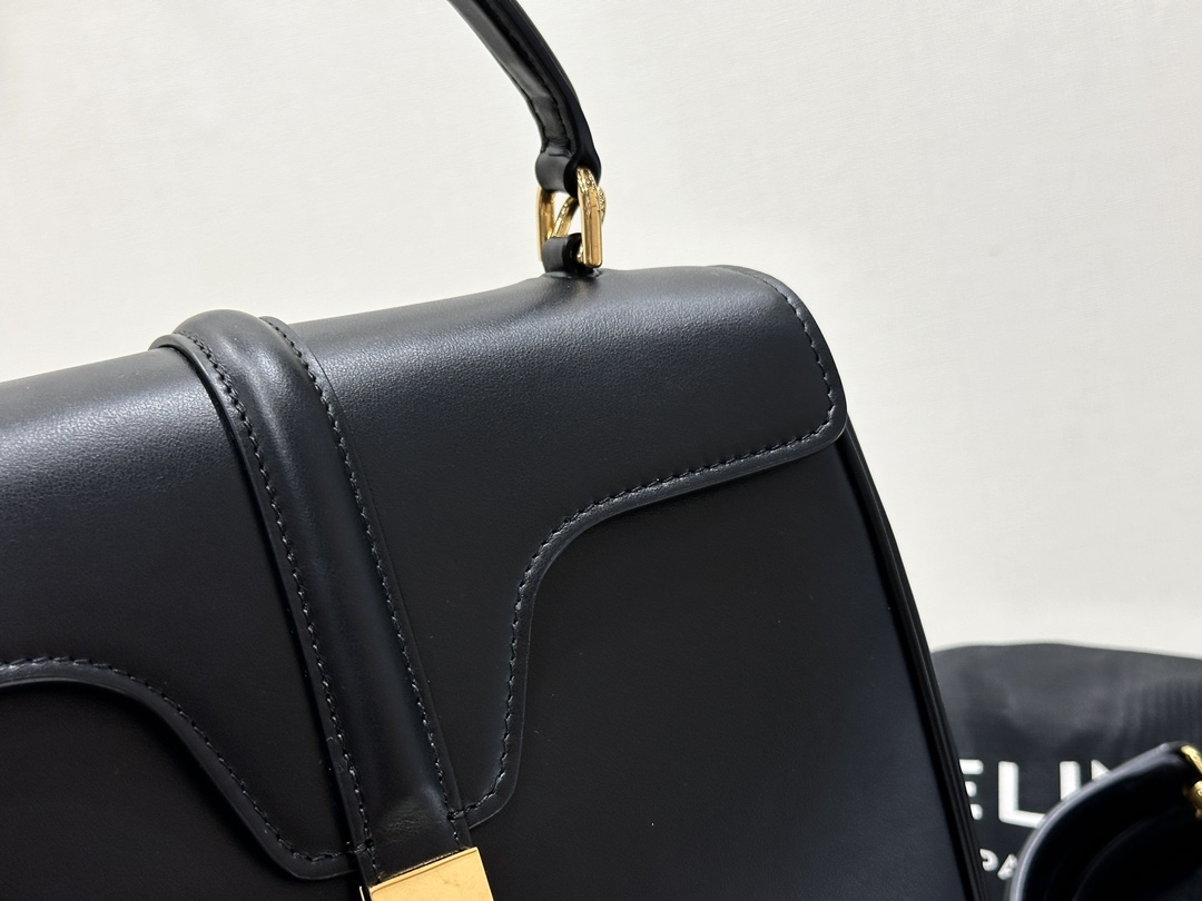 CELINE | 16 Mini Satin Finish Leather Handbag, Calfskin Leather Lining  